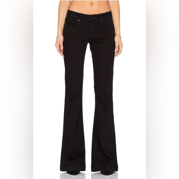 DL1961 Joy Flare Jeans Hail Black, Size 24 - Picture 1 of 15